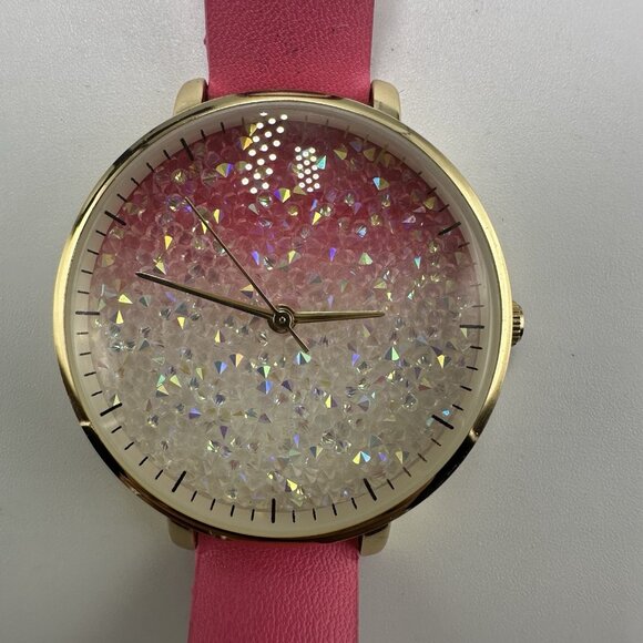 3/$30 INC International Concepts Watch Women Gold Tone Pink White Dial 9" - Picture 2 of 13